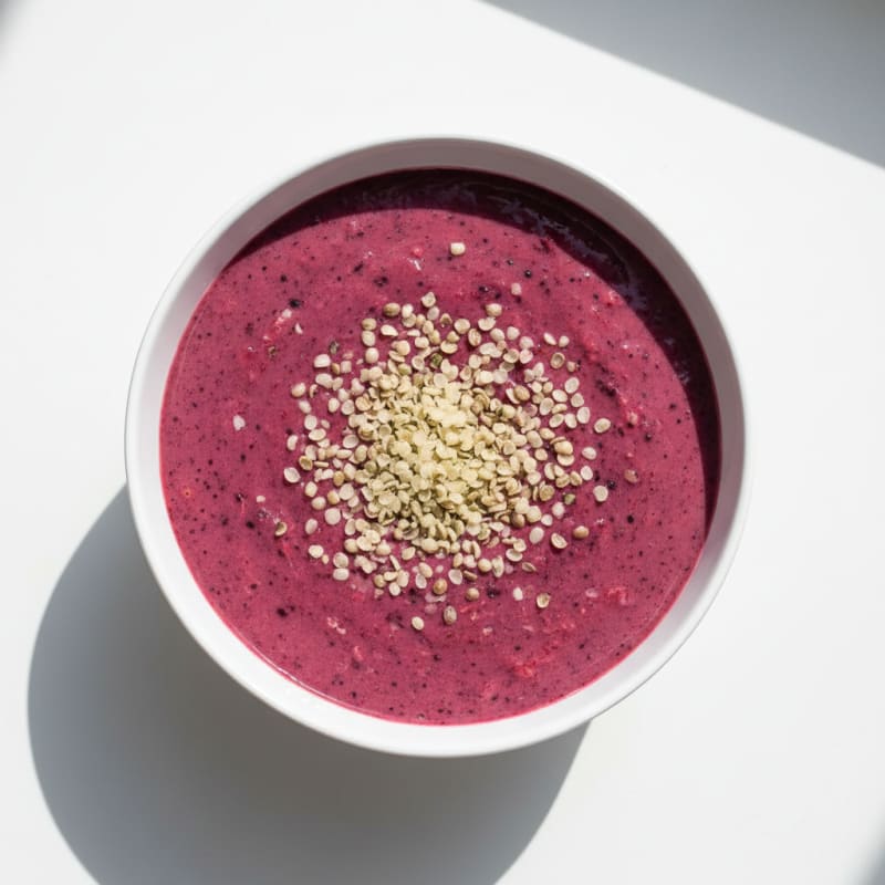 Silken Tofu and Berry Protein Smoothie Bowl