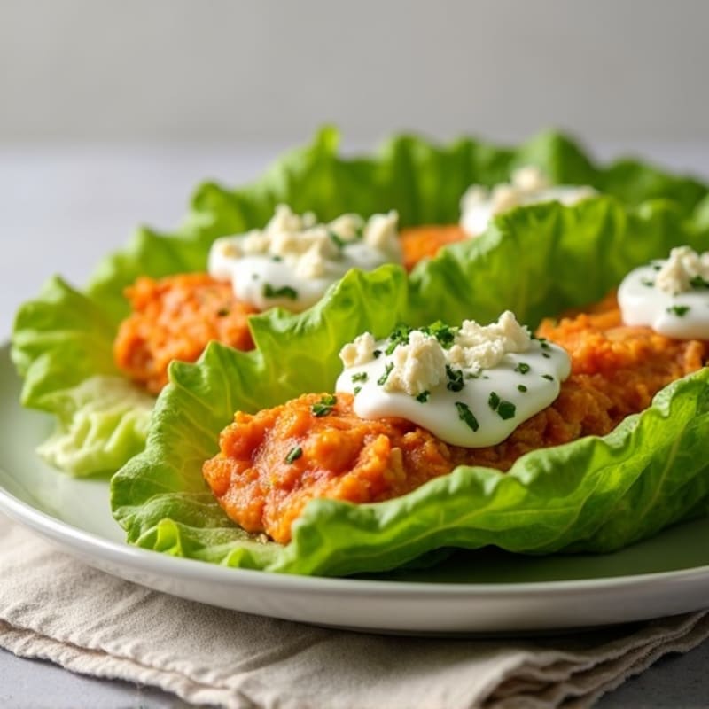 Spicy Buffalo Chicken Lettuce Wraps
