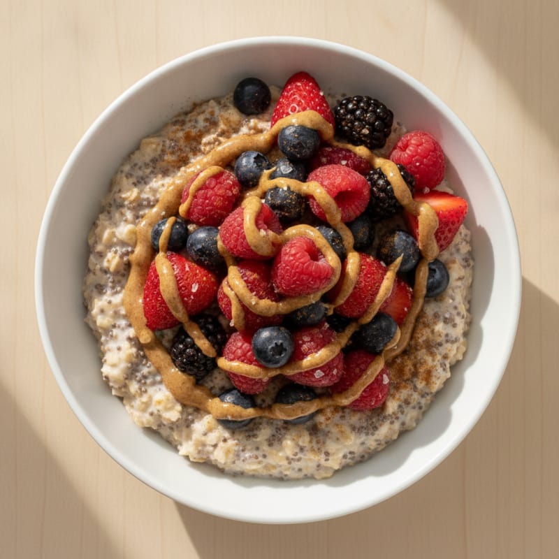 Sweet Berry Overnight Oats Bowl