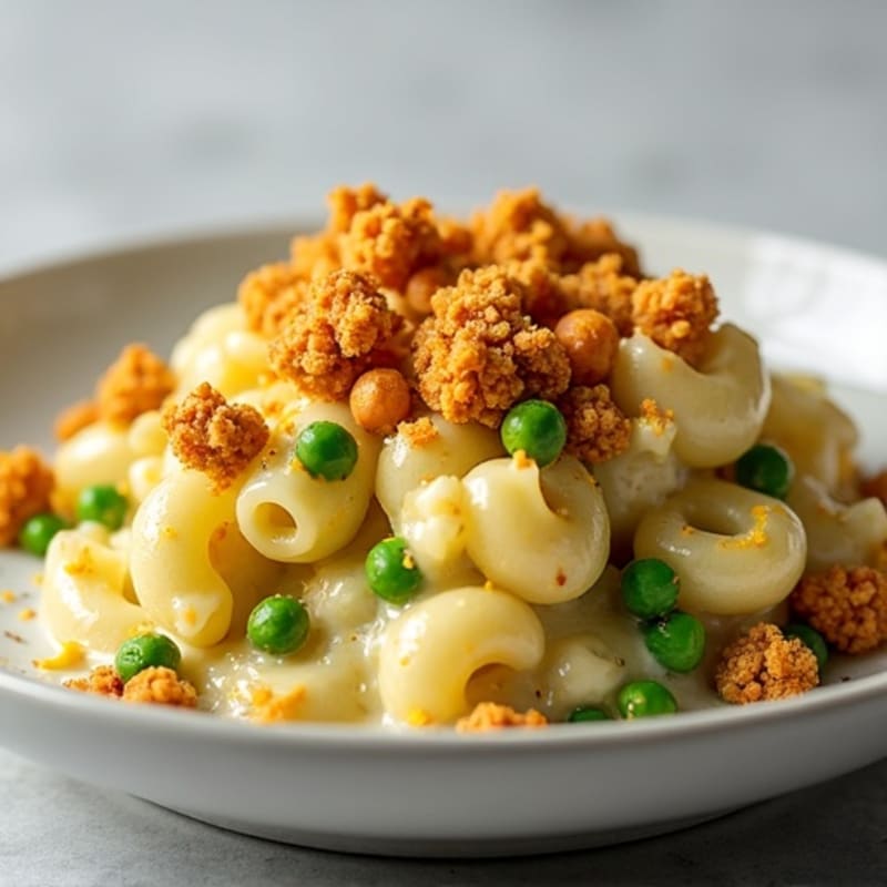 Baked Cauliflower Mac with Crispy Chickpea Crumbs