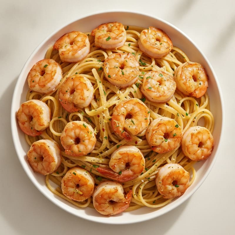 Garlic Butter Shrimp Scampi with Linguine