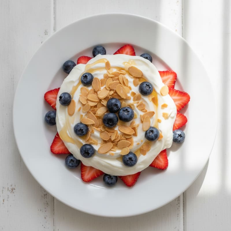 Greek Yogurt Parfait with Berries and Almonds