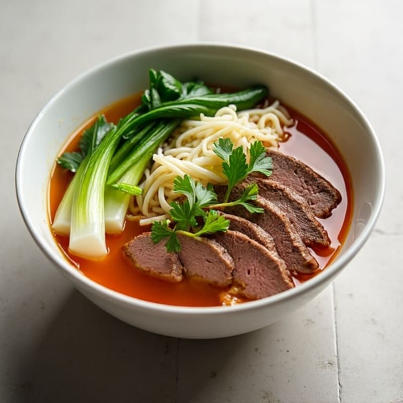 Ginger-Lemongrass Beef Bone Broth Noodle Bowl