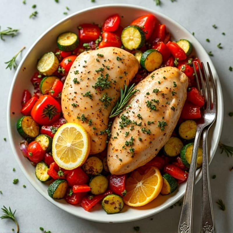 Sheet Pan Lemon Herb Chicken and Roasted Vegetables