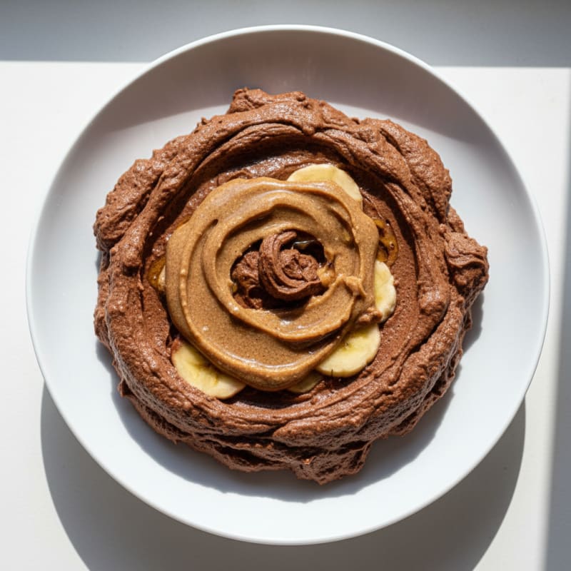 Silky Chocolate Protein Pudding with Almond Butter Swirl