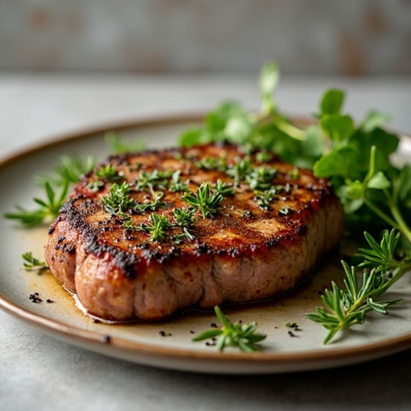 Herb-Crusted Pan-Seared Sirloin Steak