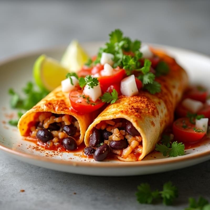 Lean Turkey and Black Bean Enchiladas with Fresh Salsa