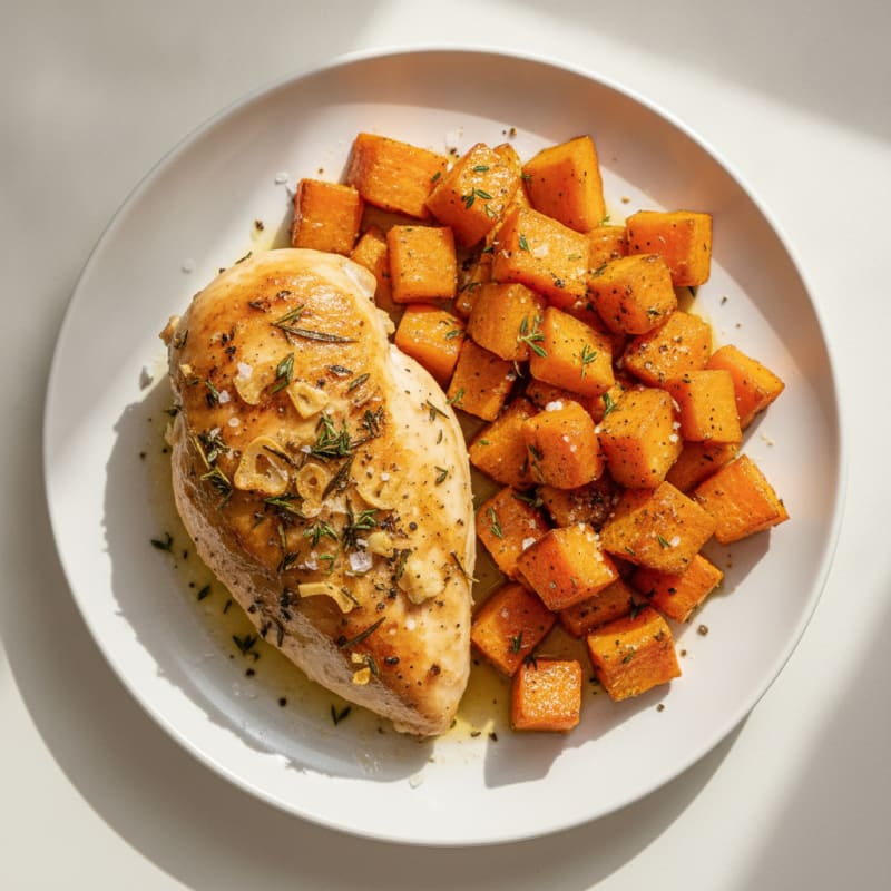 Garlic Herb Roasted Chicken with Root Vegetables