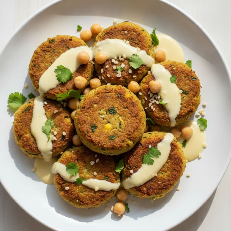 Falafel with Lemon-Tahini Drizzle
