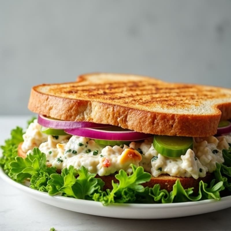 Creamy Herb Chicken Salad Sandwich with Crisp Greens