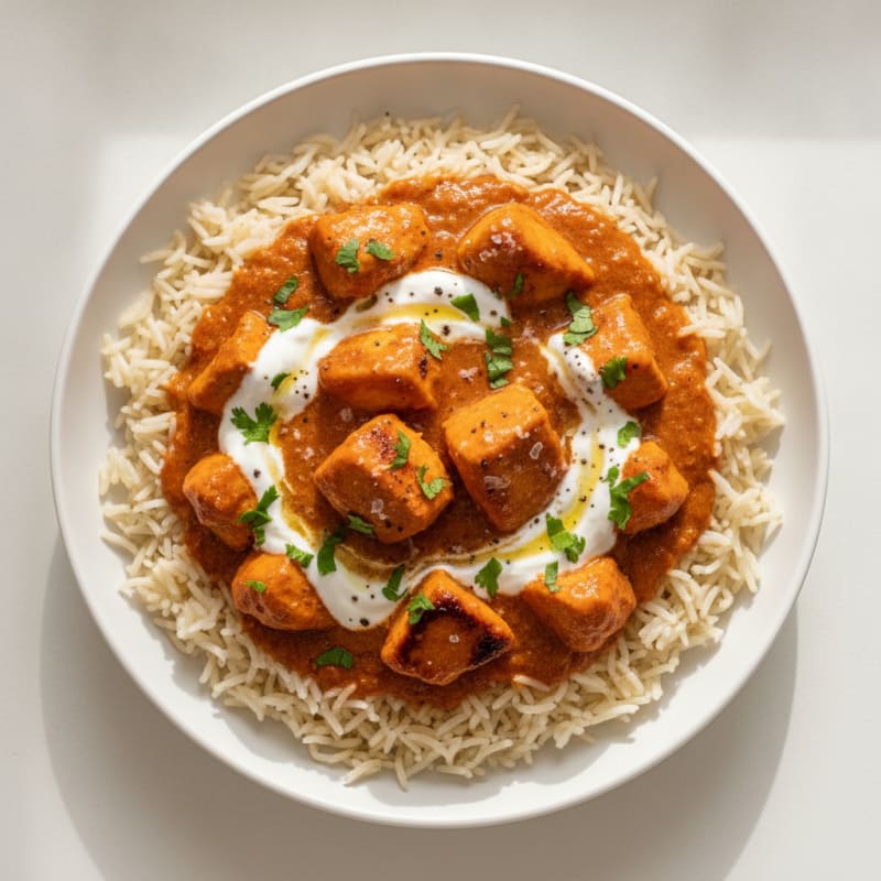Indian Butter Chicken with Basmati Rice