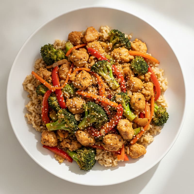 Ground Chicken and Vegetable Stir-Fry