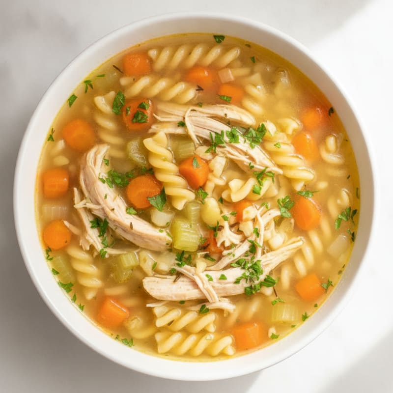 Hearty Chicken Noodle Soup with Vegetables