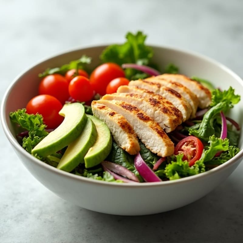 Crisp Avocado and Chicken Salad Bowl