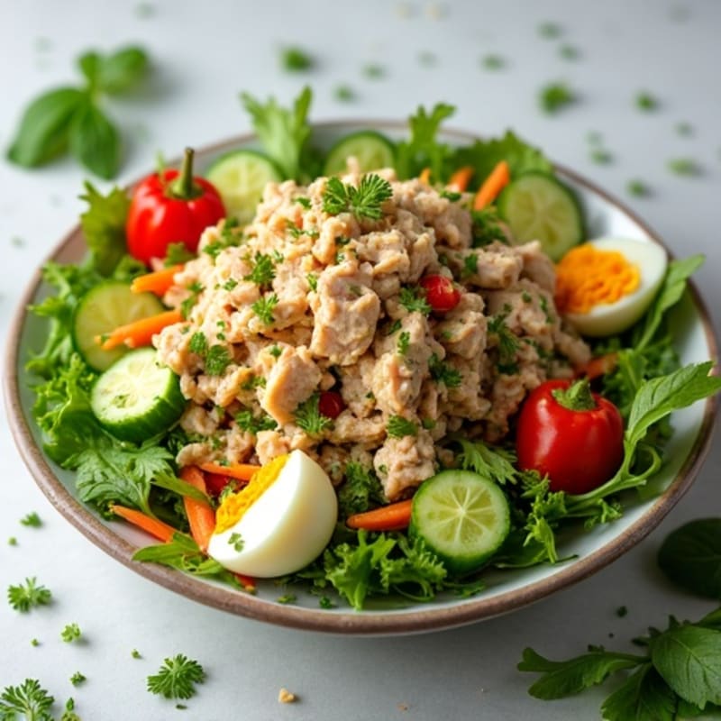 Fresh Herb Tuna Salad with Crunchy Vegetables