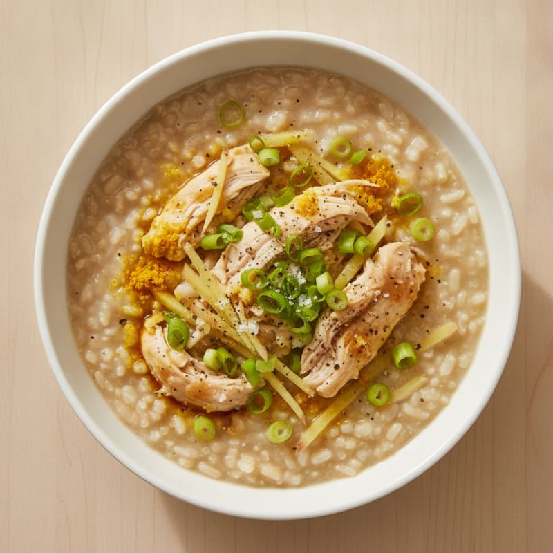Ginger Chicken Brown Rice Porridge