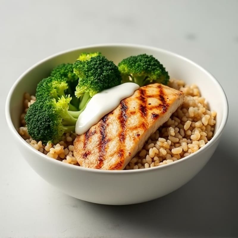 Grilled Chicken and Broccoli Rice Bowl