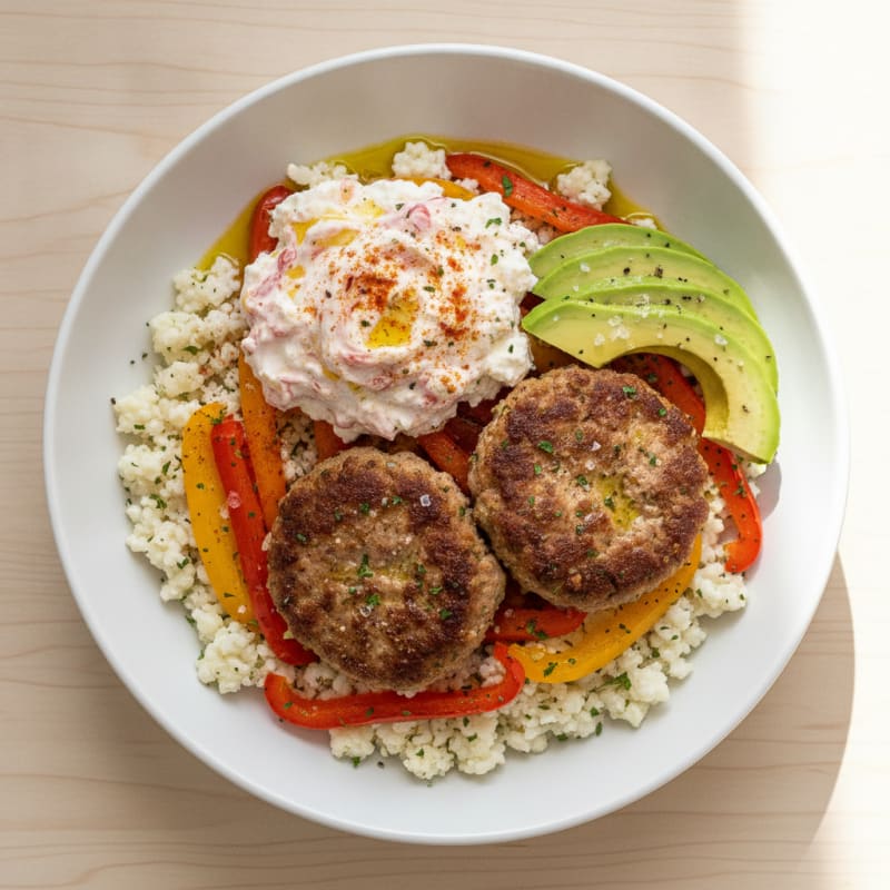 High-Protein Turkey Burger Bowl