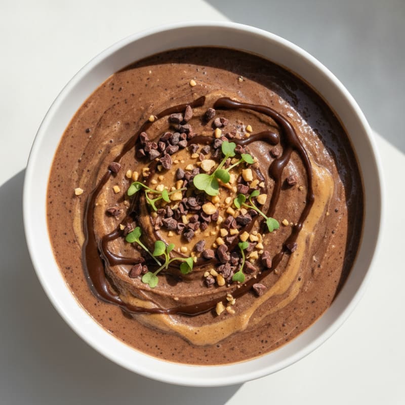 Chocolate Peanut Butter Protein Shake with Almond Milk