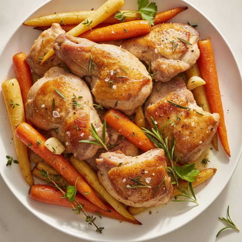 Herb-Roasted Rabbit with Root Vegetables
