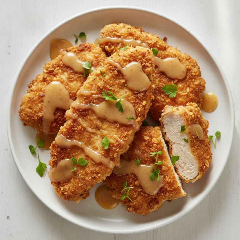 Buttermilk Fried Chicken with Honey-Mustard