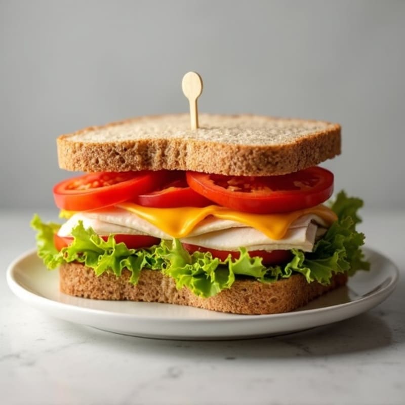 Lean Turkey and Provolone Sandwich with Zesty Vegetables