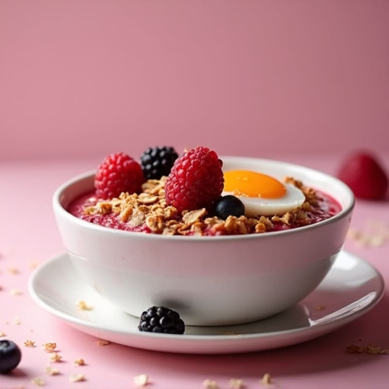 Warm Berry Baked Oat Pudding