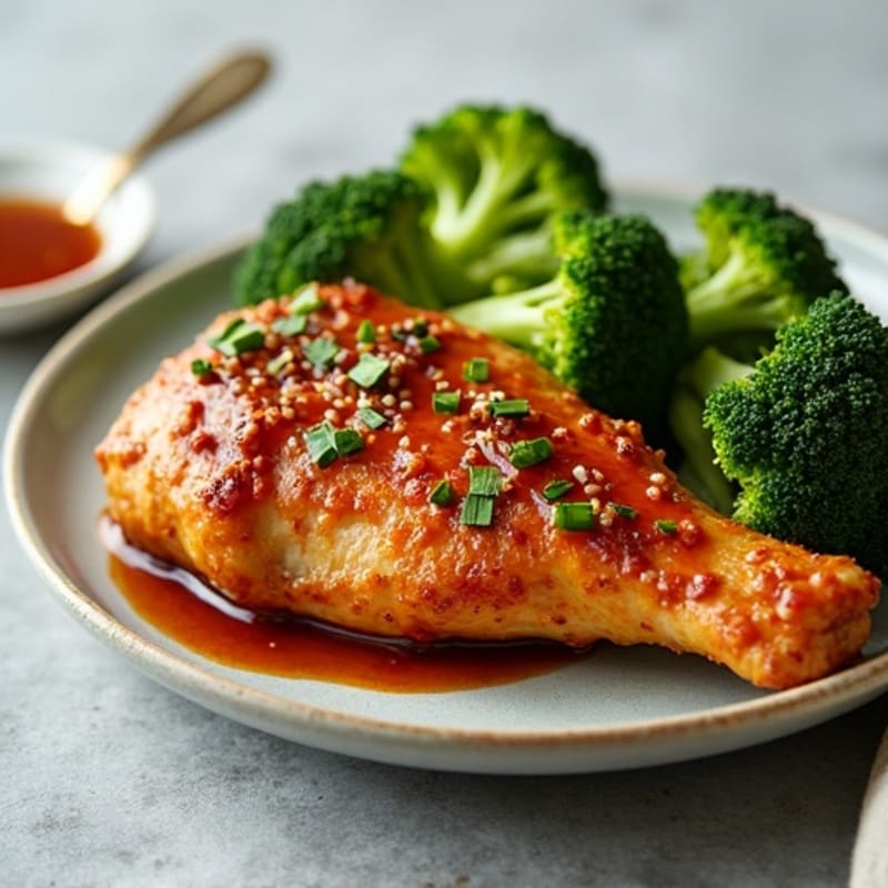 Crispy Teriyaki Chicken with Roasted Broccoli