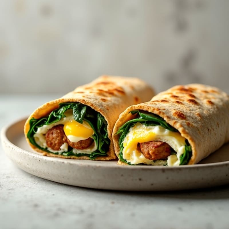 Crispy Baked Lean Sausage and Spinach Pockets