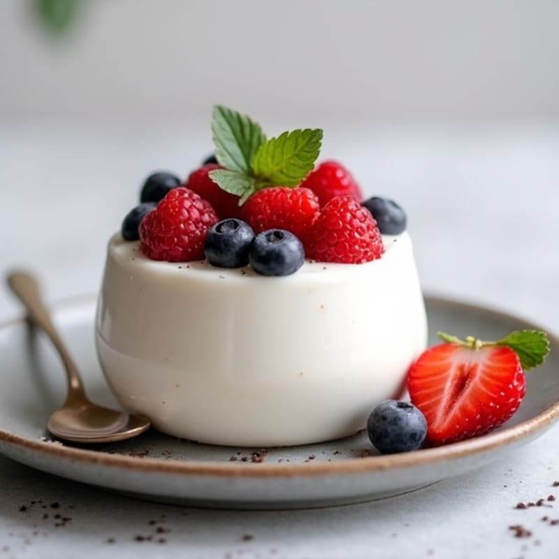 Silky Greek Yogurt Protein Mousse with Berries