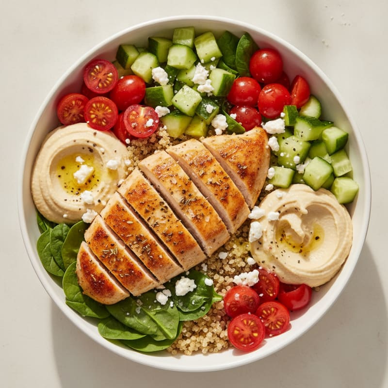 Planned Mediterranean Chicken Power Bowl