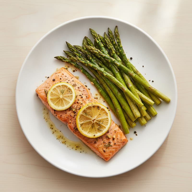 Lemon Herb Salmon with Roasted Asparagus