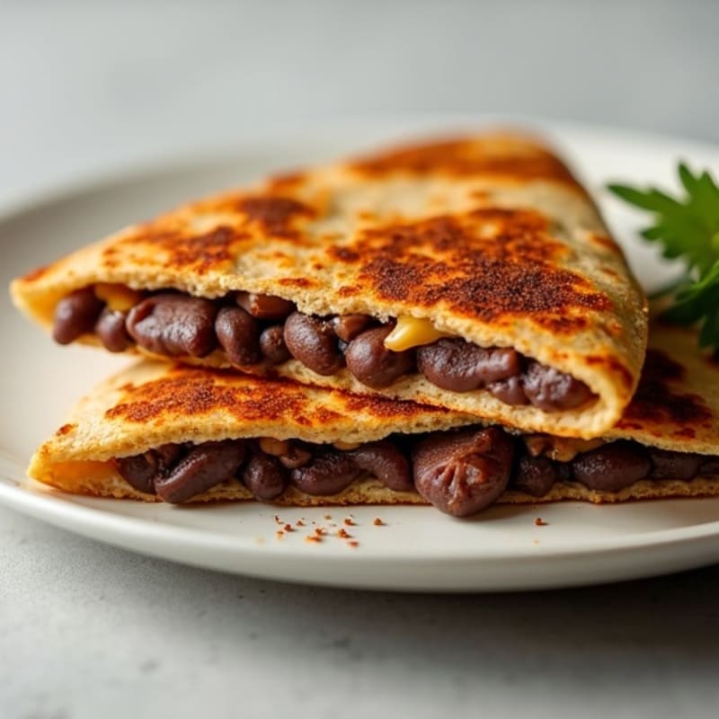 Crispy Whole Wheat Steak and Black Bean Quesadillas