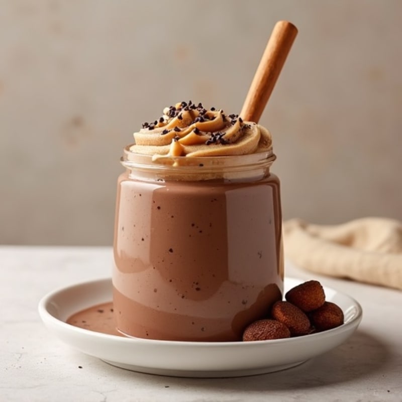 Silky Chocolate Protein Pudding with Almond Butter