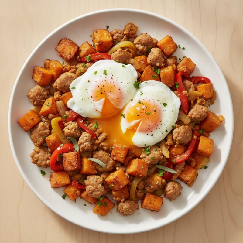 Savory Egg and Sausage Hash