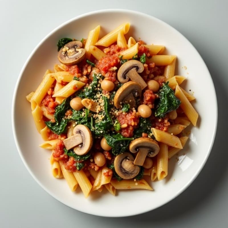 Hearty Mushroom Ragu with Whole Wheat Penne