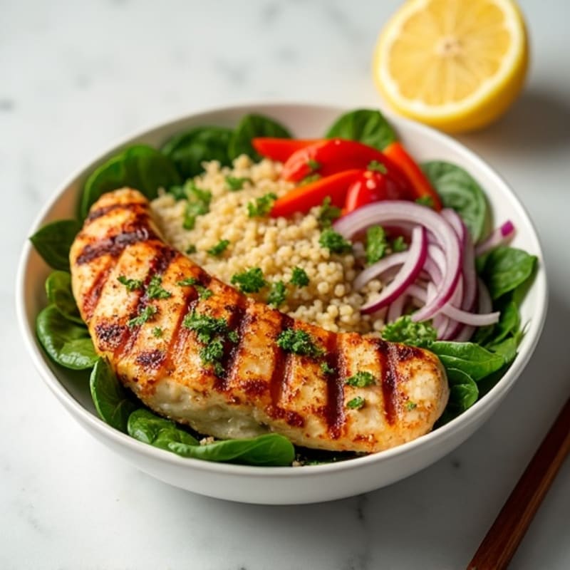 Citrus-Herb Grilled Chicken Protein Bowl with Quinoa