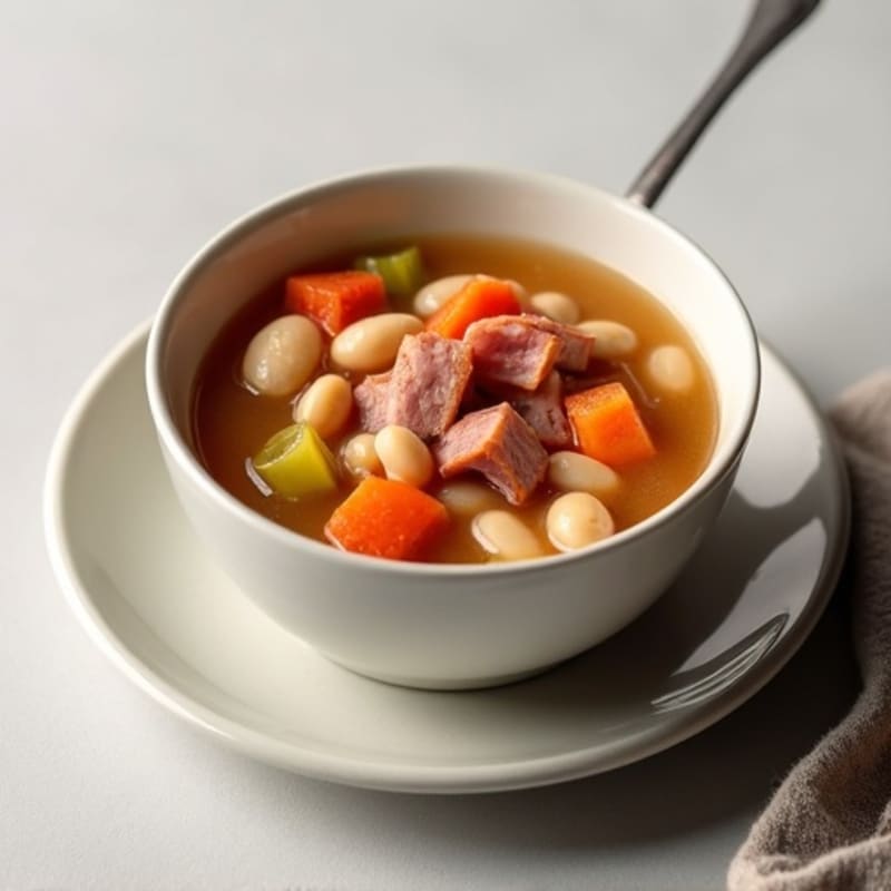 Hearty Smoked Ham and Bean Soup