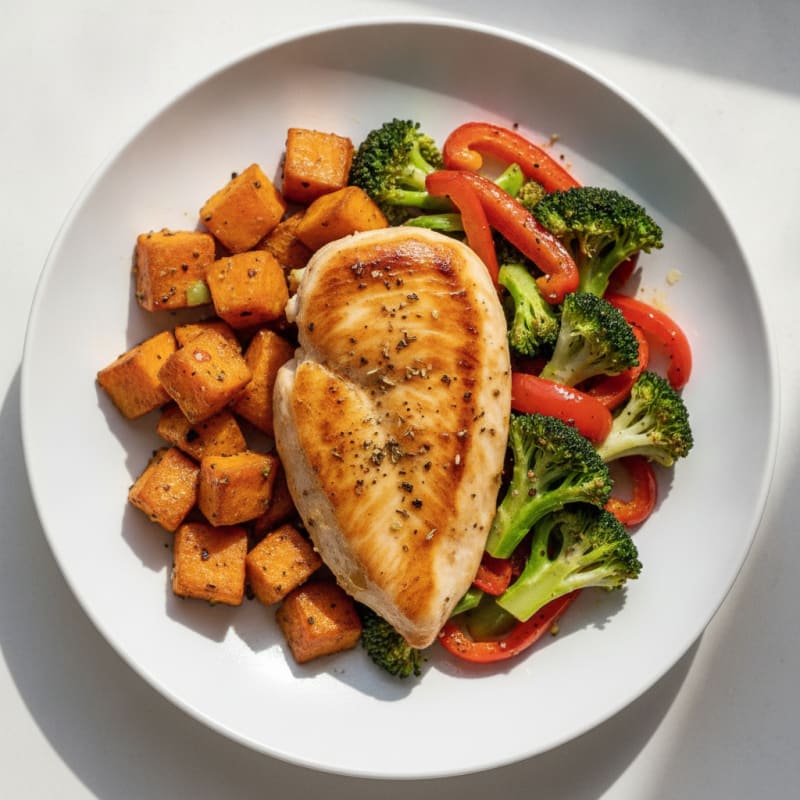 Pan-Seared Chicken with Roasted Vegetables