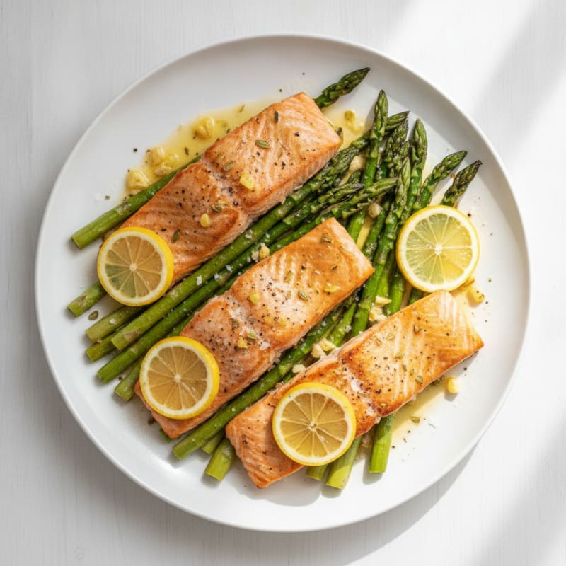 Sheet Pan Lemon Herb Salmon with Asparagus