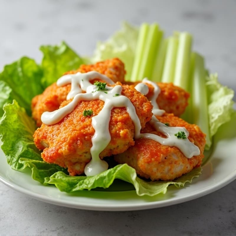 Crispy Buffalo Ranch Chicken Lettuce Wrap