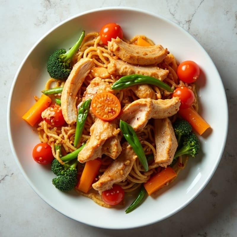 Creamy Peanut Chicken and Vegetable Stir-Fry