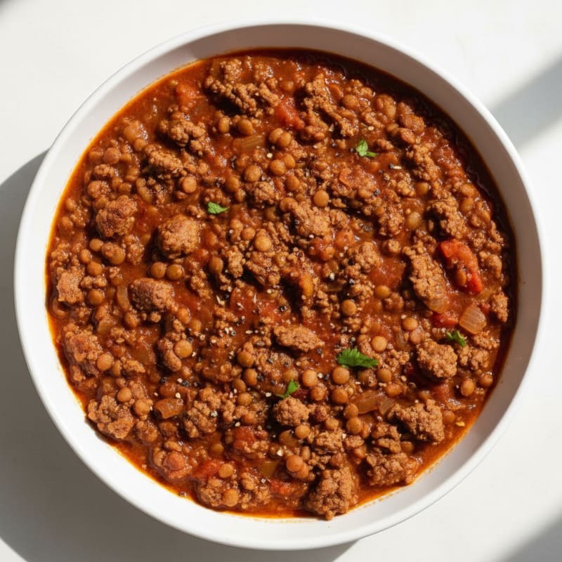 Smoky Spiced Beef and Lentil Chili