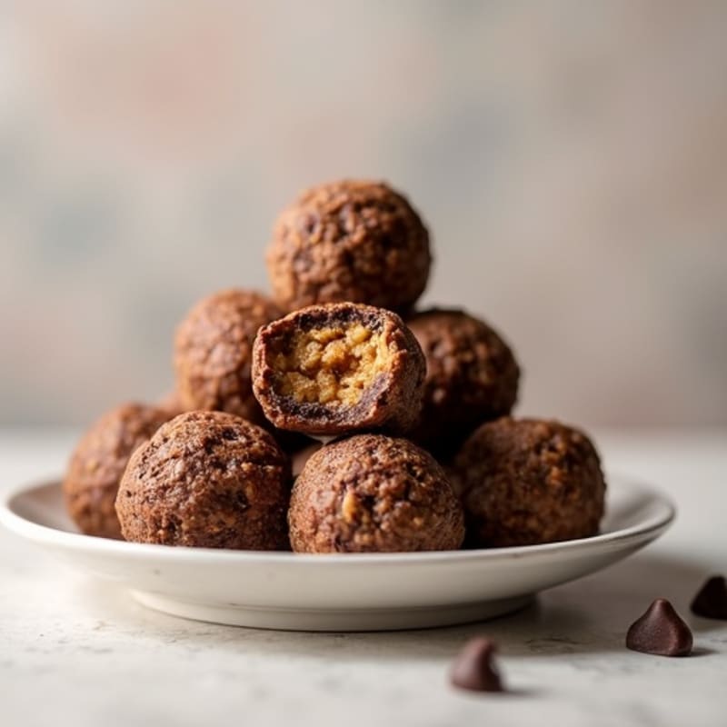 Chewy Chocolate Peanut Butter Protein Energy Balls