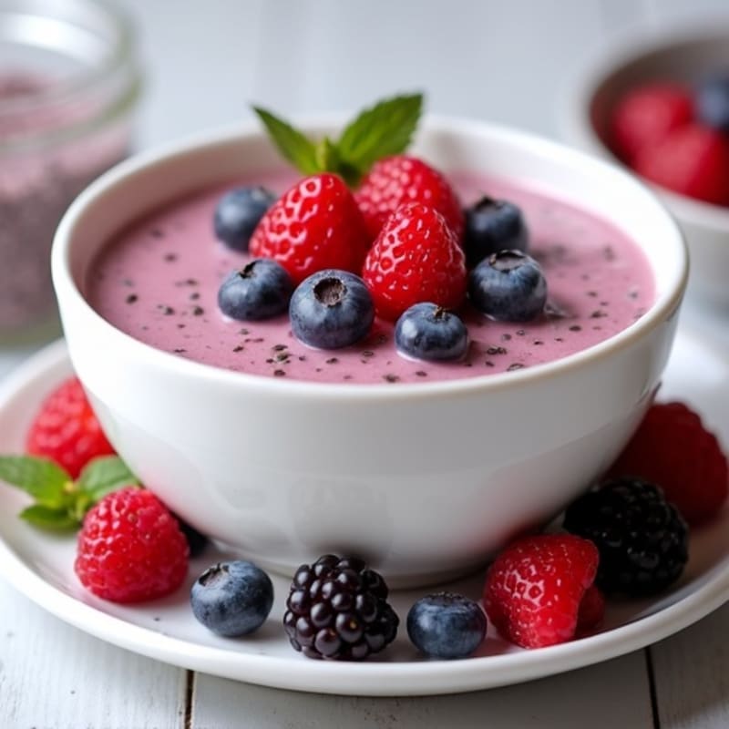 Creamy Berry Chia Seed Pudding
