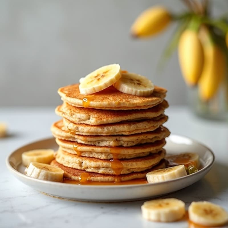 Protein-Packed Caramelized Banana Oat Pancakes