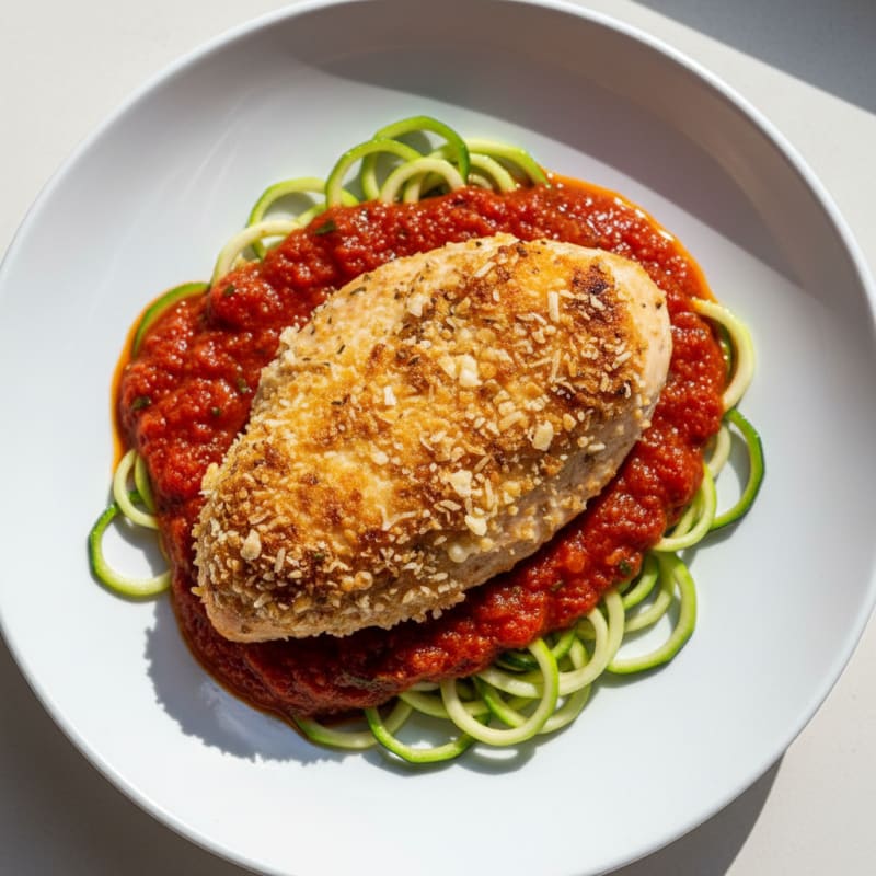 Parmesan-Crusted Chicken with Marinara Sauce