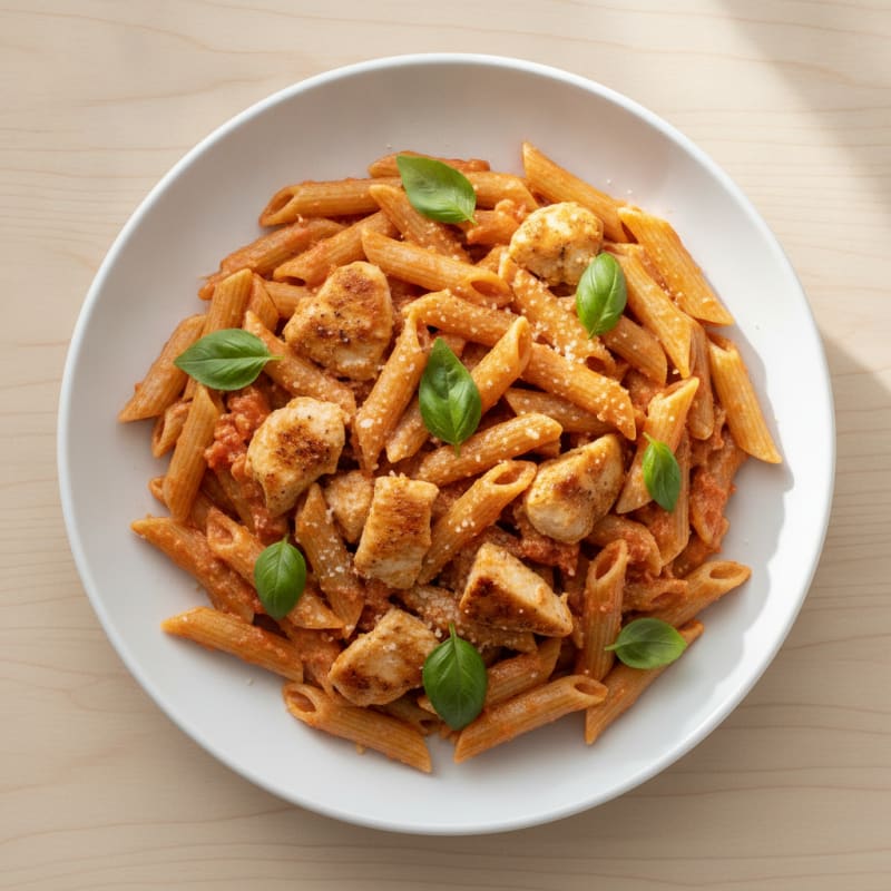 Creamy Tomato Pasta with Fresh Basil