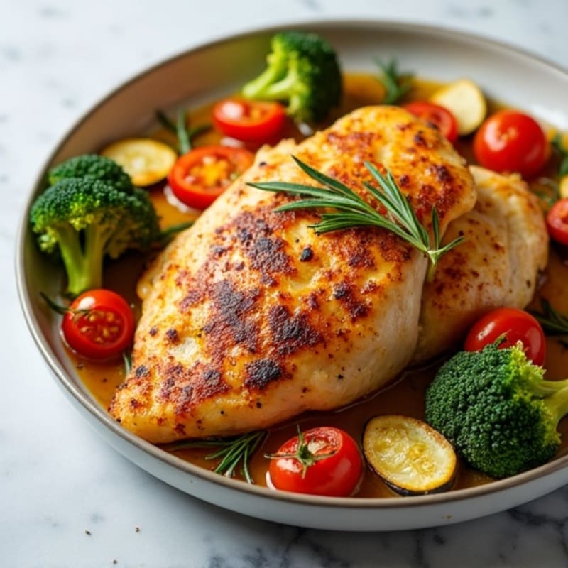 Crispy Sheet Pan Lemon Herb Chicken with Roasted Vegetables