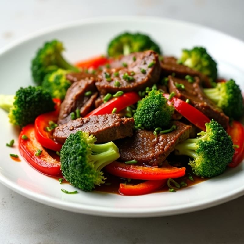Garlic-Ginger Beef and Crispy Broccoli Stir-Fry